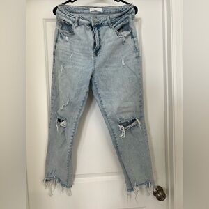 Distressed Light Blue Women's Jeans